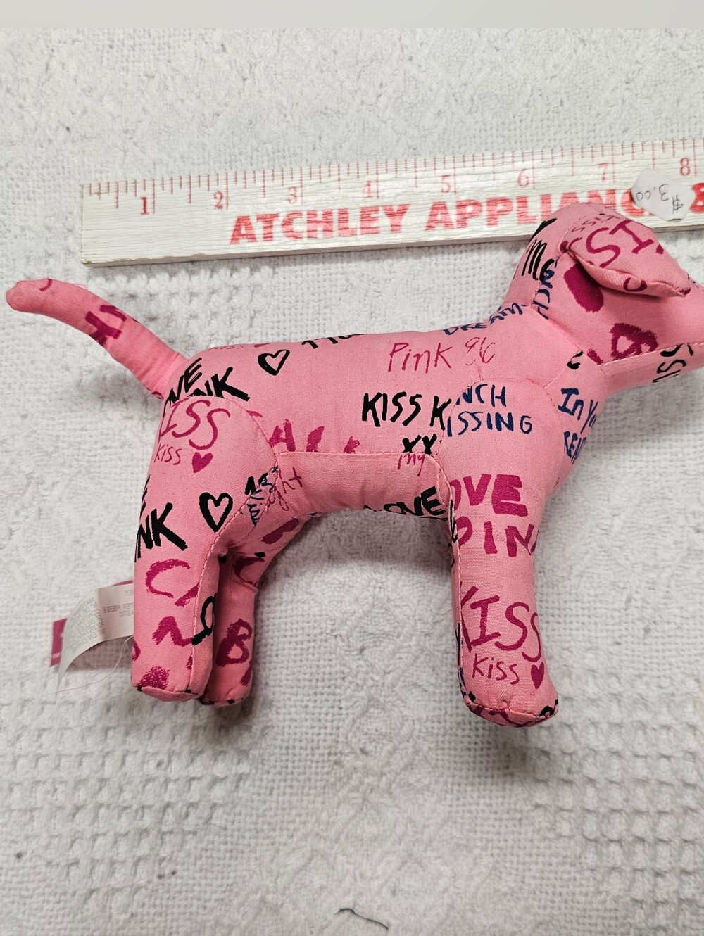 PINK Victoria's Secret Pink Patterned Plush Dog Toy